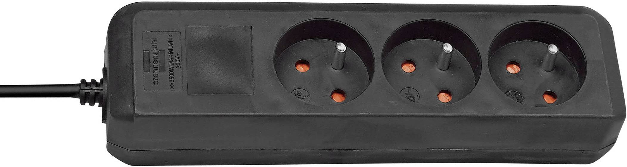 Brennenstuhl 1157504 Multipresa 3 scomparti Nero Spina FR 1 pz.