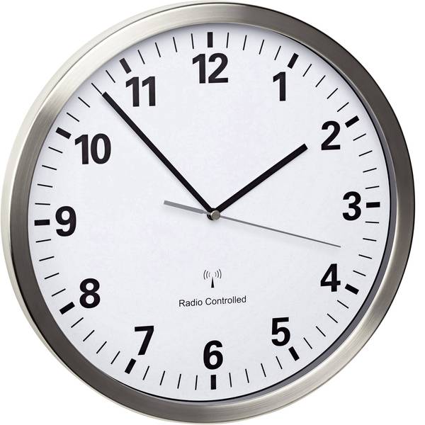 Orologi da parete - TFA 60.3523.02 Radiocontrollato Orologio da parete 30.5 cm x 4.3 cm Acciaio Movimento silenzioso (senza scatti), - Orologi da parete - TFA 60.3523.02 Radiocontrollato Orologio da parete 30.5 cm x 4.3 cm Acciaio Movimento silenzioso (senza scatti), -