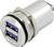 Due porte USB 3.0 in un alloggiamento rotondo in metallo, idonee per l'installazione in dispositivi tecnici.