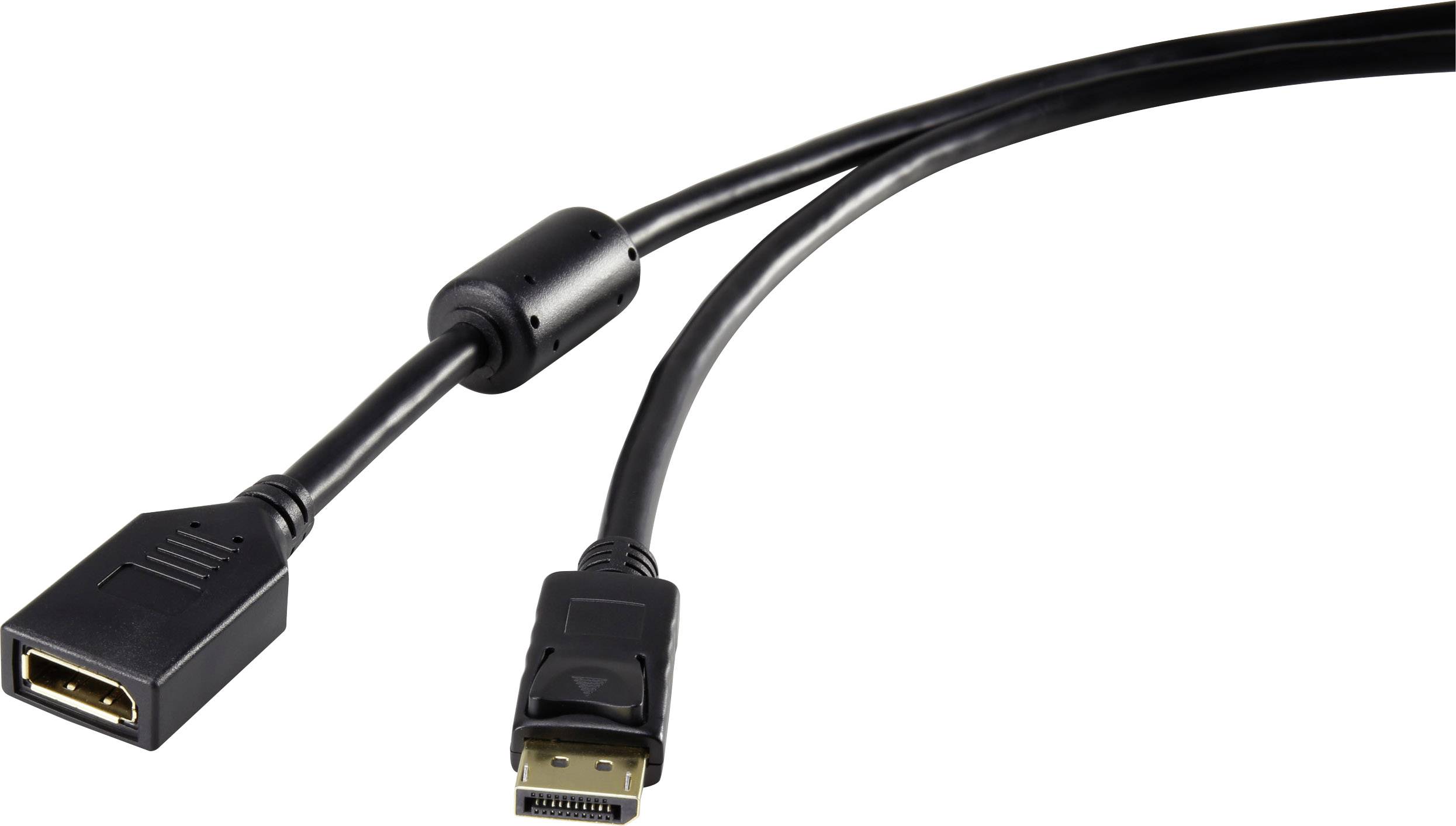 Renkforce DisplayPort Prolunga Spina DisplayPort, Presa DisplayPort 1.80 m Nero RF-4229025 contatti connettore dorati, con nucleo in ferrite Cavo Displayport