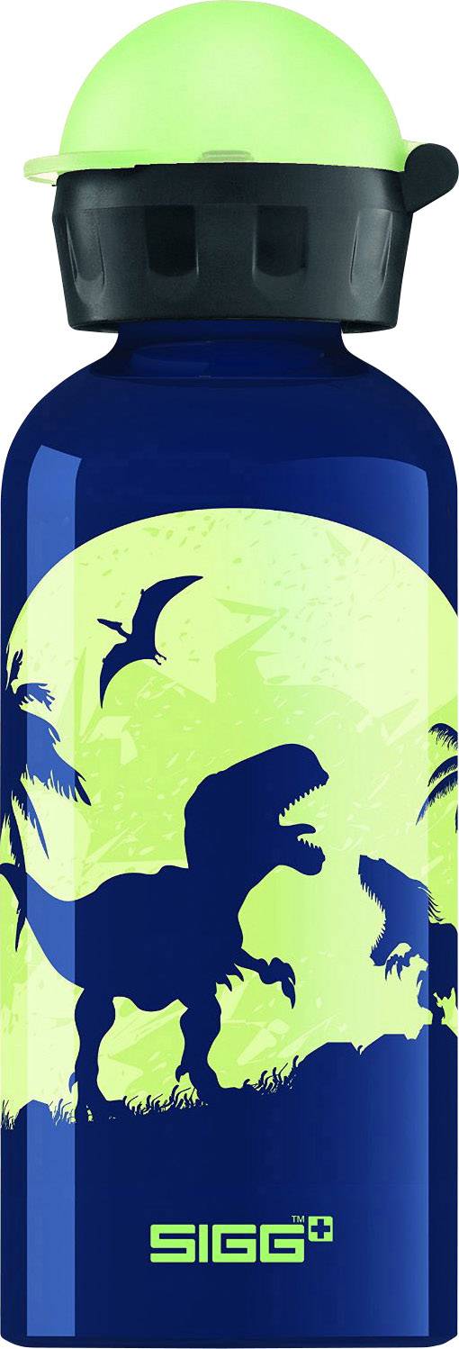 SIGG Kids Water Bottle Glow Moon Dinos thermos e recipiente isotermico 0,4 L Blu, Giallo