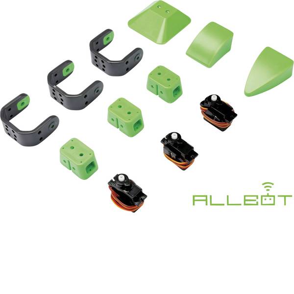 Robot in kit di montaggio - Velleman Robot in kit da montare ALLBOT®-Option Bein mit 3 Servos VR013 KIT da costruire, Componente sfuso VR013 - Robot in kit di montaggio - Velleman Robot in kit da montare ALLBOT®-Option Bein mit 3 Servos VR013 KIT da costruire, Componente sfuso VR013 -