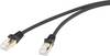 Renkforce RF-4241886 RJ45 Cavo di rete, cavo patch F/FTP 1.00 m Nero contatti connettore dorati, con protezione 1 pz.