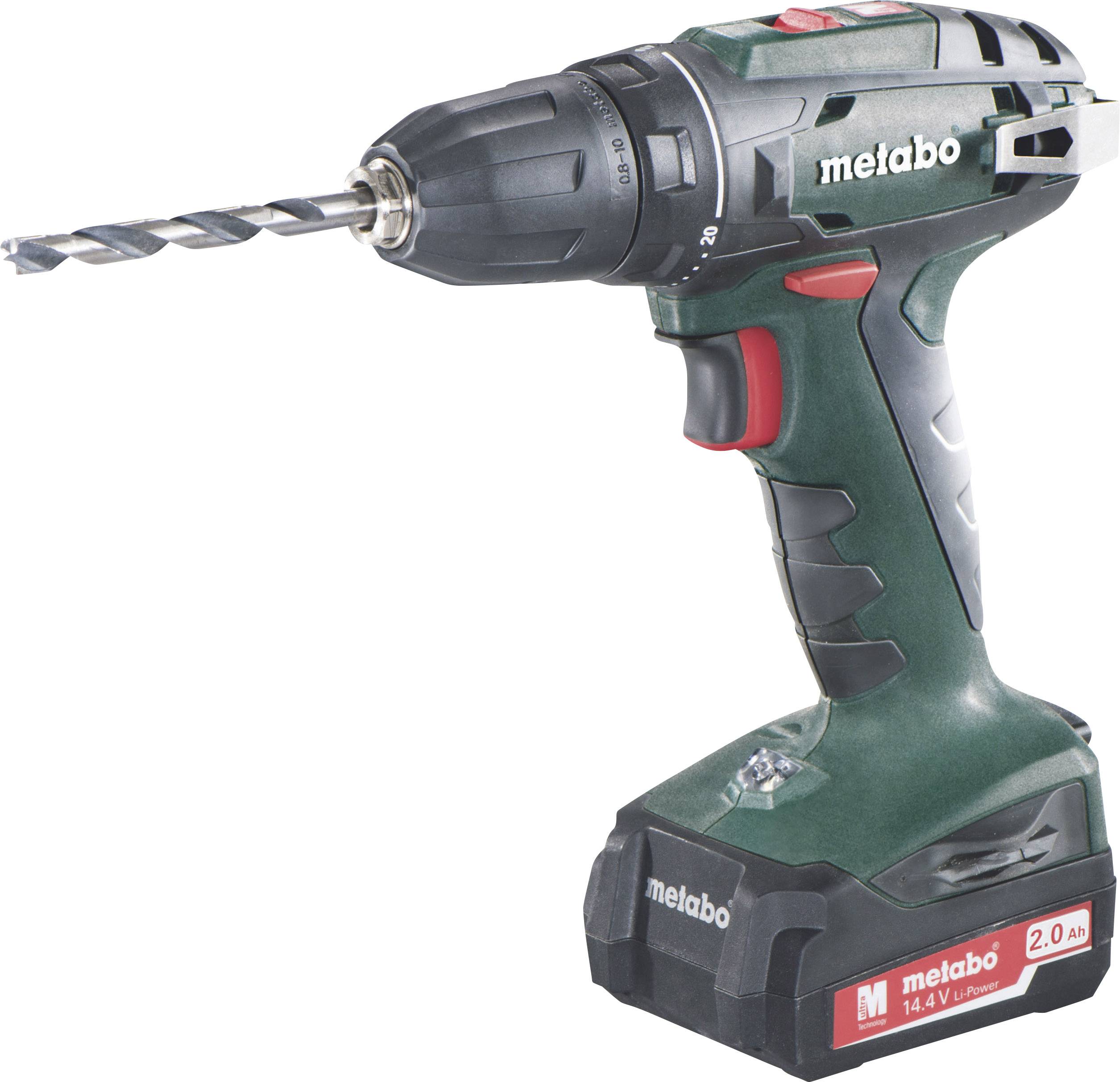 Metabo BS 14.4 602206530 Trapano avvitatore a batteria 14.4 V 2 Ah Li-Ion incl. seconda batteria, incl. valigia-0