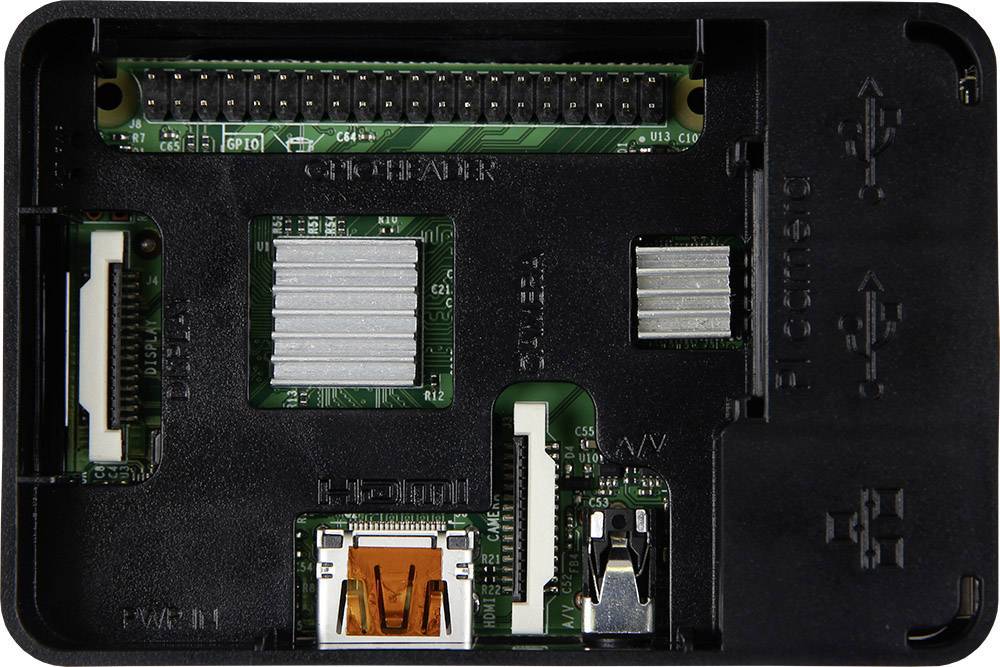 Renkforce Advanced Set Raspberry Pi® 3 B 1 GB 4 x 1.2 GHz incl. cavo di alimentazione, incl. custodia, incl. Noobs OS, i-1