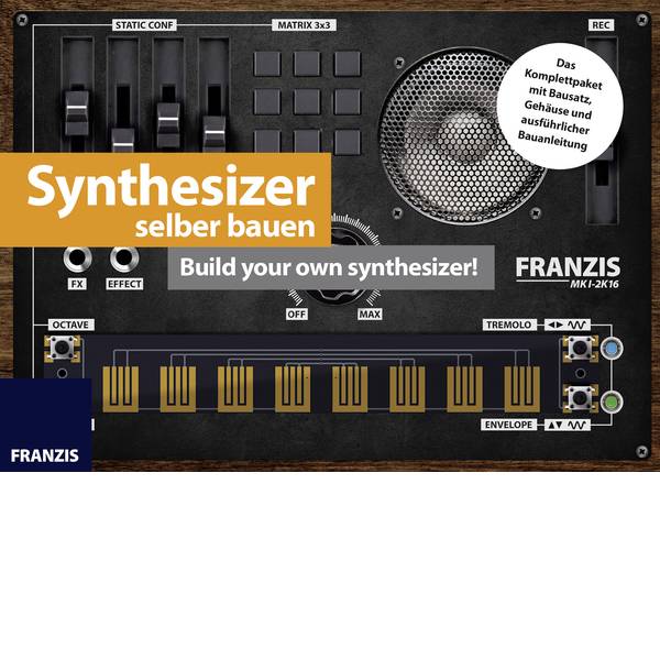 Kit esperimenti e pacchetti di apprendimento - Franzis Verlag 65341 Synthesizer selber bauen Sintetizzatore in kit da costruire da 14 anni - Kit esperimenti e pacchetti di apprendimento - Franzis Verlag 65341 Synthesizer selber bauen Sintetizzatore in kit da costruire da 14 anni -