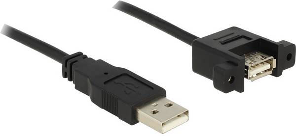 Delock Cavo USB USB 2.0 Spina USB-A, Presa USB-A 1.00 m Nero 85106