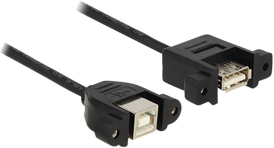 DeLOCK - USB-Kabel - USB Typ B, 4-polig (W) - USB (W) - 1,0m (USB/USB2.0) - Schwarz (85108)