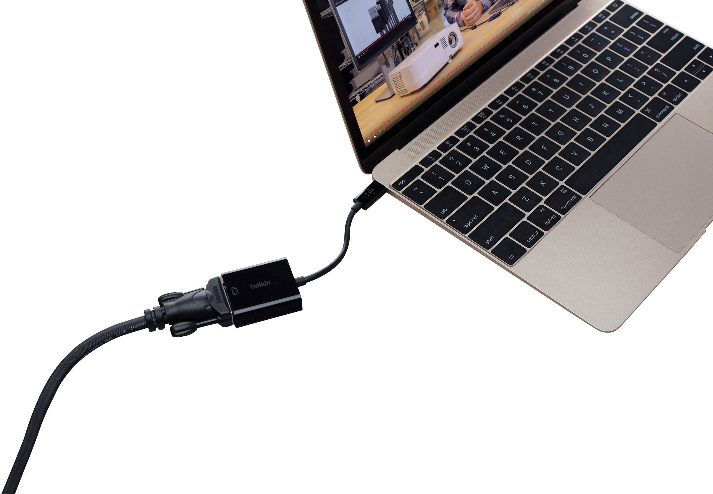 Belkin F2CU037btBLK USB / VGA Adattatore [1x spina USB-C® - 1x Presa VGA] Nero 15.00 cm-1