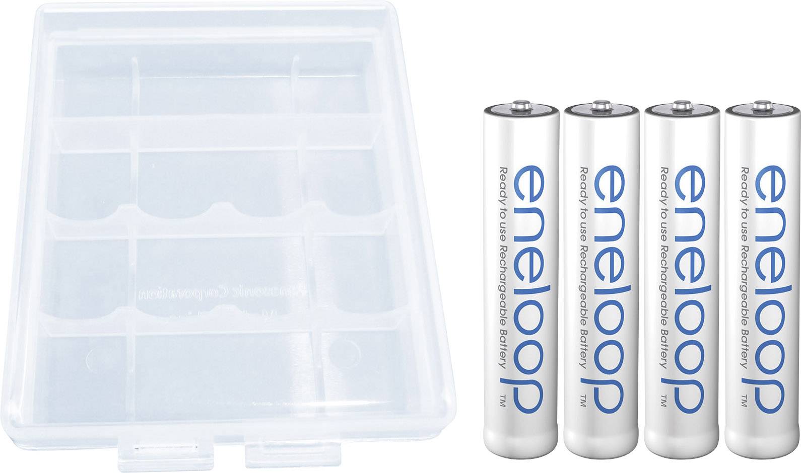 Panasonic eneloop HR03 + Box Batteria ricaricabile Ministilo (AAA) NiMH 750 mAh 1.2 V 4 pz.