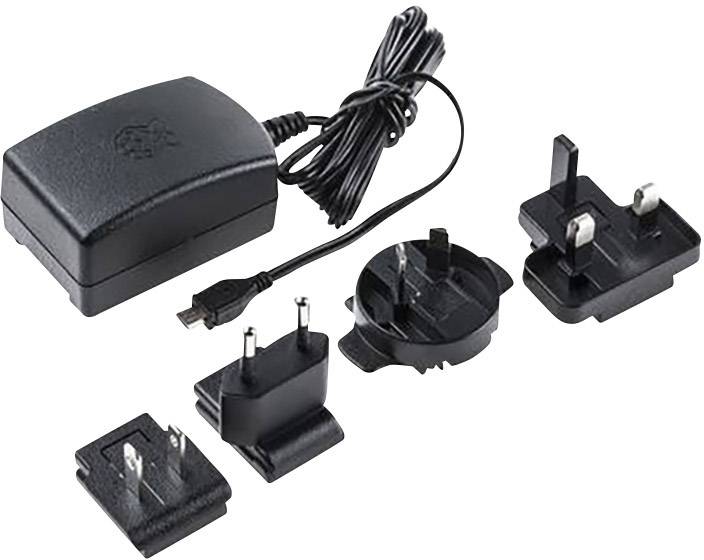 Alimentatore nero con spine intercambiabili, adatto a diversi standard di prese elettriche in tutto il mondo.