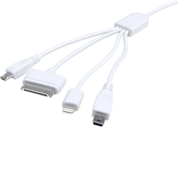 Accessori per presa accendisigari - Cavo di ricarica USB con 4 connettori 4 in 1, Apple Dock, Lightning, USB Mini B, USB Micro B, Eufab Portata massima - Accessori per presa accendisigari - Cavo di ricarica USB con 4 connettori 4 in 1, Apple Dock, Lightning, USB Mini B, USB Micro B, Eufab Portata massima -