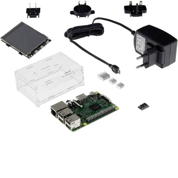 Schede di sviluppo e Single Board Computer - Raspberry Pi® 3 B Display Set 1 GB 4 x 1.2 GHz incl. display touchscreen, incl. cavo di alimentazione, incl. custodia, - Schede di sviluppo e Single Board Computer - Raspberry Pi® 3 B Display Set 1 GB 4 x 1.2 GHz incl. display touchscreen, incl. cavo di alimentazione, incl. custodia, -
