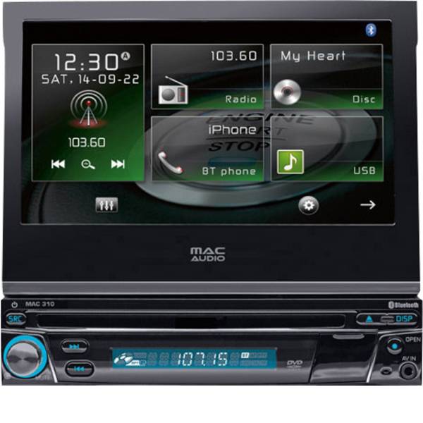Autoradio e Monitor multimediali - Mac Audio Mac 310 Moniceiver Vivavoce Bluetooth®, Telecomando incl. - Autoradio e Monitor multimediali - Mac Audio Mac 310 Moniceiver Vivavoce Bluetooth®, Telecomando incl. -