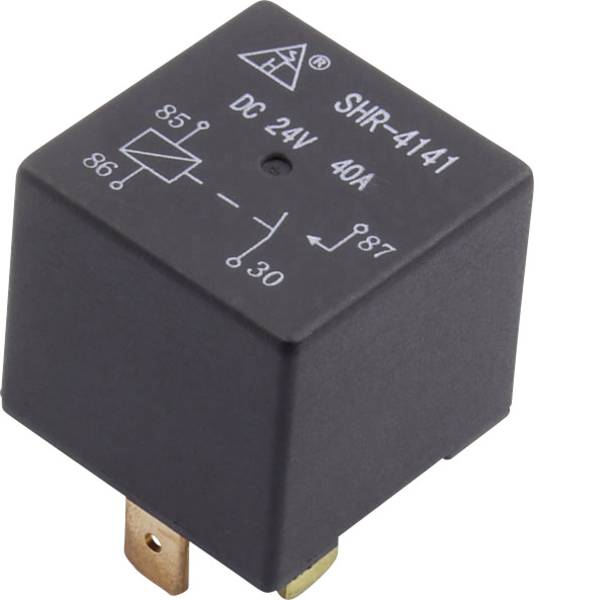Relè auto - SHR-4141A SHR-24VDC-F-A 4pin Relè per auto 24 V/DC 40 A 1 NA - Relè auto - SHR-4141A SHR-24VDC-F-A 4pin Relè per auto 24 V/DC 40 A 1 NA -