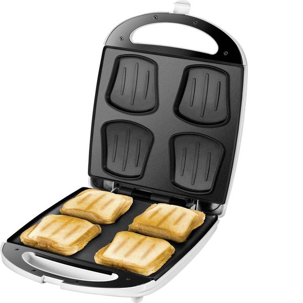 Tostiere - Piastra per sandwich pieghevole Unold Quadro Bianco/Nero - Tostiere - Piastra per sandwich pieghevole Unold Quadro Bianco/Nero -