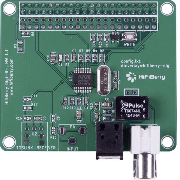 Shield Arduino e HAT Pi - HiFiBerry Scheda audio per Raspberry Pi® Digi+ Transformer - Shield Arduino e HAT Pi - HiFiBerry Scheda audio per Raspberry Pi® Digi+ Transformer -