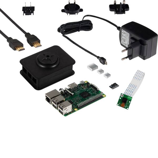 Schede di sviluppo e Single Board Computer - Raspberry Pi® 3 B Camera Set 1 GB 4 x 1.2 GHz incl. modulo camera, incl. cavo di alimentazione, incl. custodia, incl. - Schede di sviluppo e Single Board Computer - Raspberry Pi® 3 B Camera Set 1 GB 4 x 1.2 GHz incl. modulo camera, incl. cavo di alimentazione, incl. custodia, incl. -