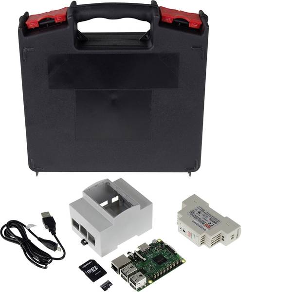 Schede di sviluppo e Single Board Computer - Raspberry Pi® 3 B DIN-Rail Set 1 GB 4 x 1.2 GHz incl. alloggiamento da guida DIN, incl. alimentatore da guida DIN, incl. - Schede di sviluppo e Single Board Computer - Raspberry Pi® 3 B DIN-Rail Set 1 GB 4 x 1.2 GHz incl. alloggiamento da guida DIN, incl. alimentatore da guida DIN, incl. -