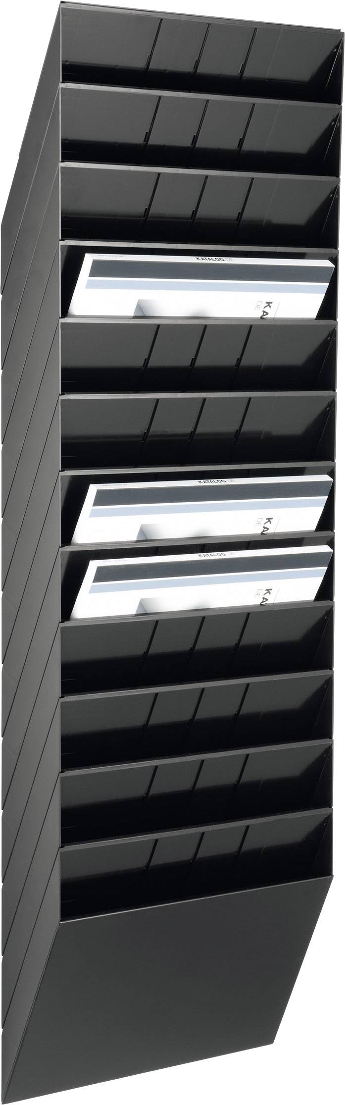 Durable FLEXIBOXX Prospektständer 12 Regale Schwarz (1709781060)