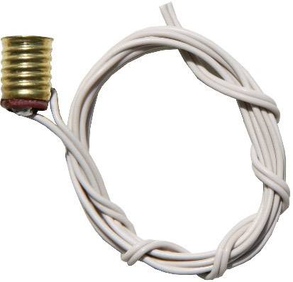 Un resistore di misura con cavo bianco per la misurazione della temperatura in applicazioni tecniche.