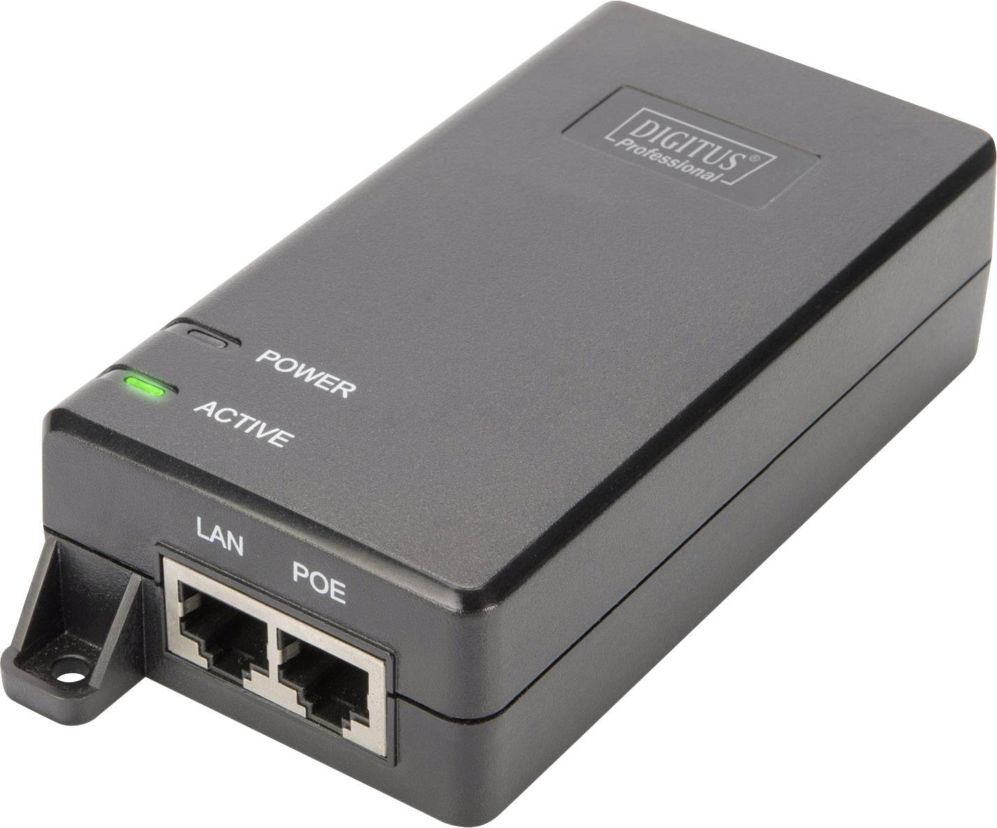 Digitus DN-95103-2 Iniettore PoE 1 GBit/s IEEE 802.3at (25.5 W), IEEE 802.3af (12.95 W)