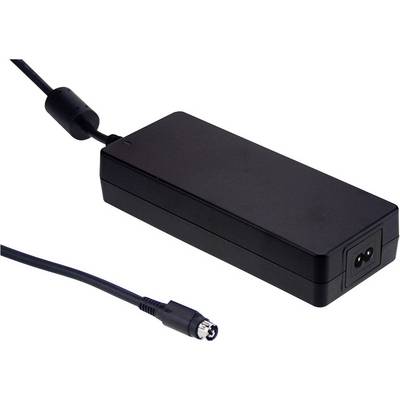 Alimentatore nero con cavo di rete e spina DC. Serve per l'alimentazione elettrica di dispositivi elettronici.