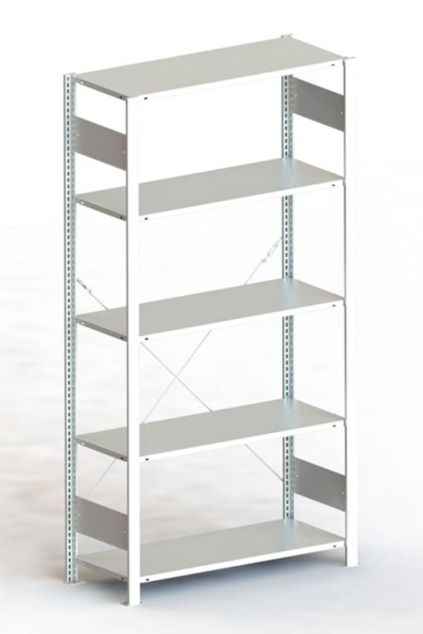 META Regalbau 95660 Modulo di base per scaffale archiviazione 80 kg (L x A x P) 1.056 x 2 x 43.6 m Acciaio verniciato a polvere Grigio luminescente Ripiano in metallo