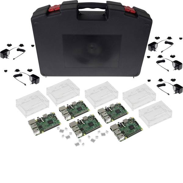 Schede di sviluppo e Single Board Computer - Raspberry Pi® 3 Modello B Starter Set 1 GB senza sistema operativo con custodia, alimentatore incluso - Schede di sviluppo e Single Board Computer - Raspberry Pi® 3 Modello B Starter Set 1 GB senza sistema operativo con custodia, alimentatore incluso -