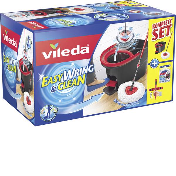 Pulizia dei pavimenti e accessori - Turbo Vileda Easy Wring & Clean kit completo con mocio e secchi e testa di ricambio extra Classic 153095 - Pulizia dei pavimenti e accessori - Turbo Vileda Easy Wring & Clean kit completo con mocio e secchi e testa di ricambio extra Classic 153095 -