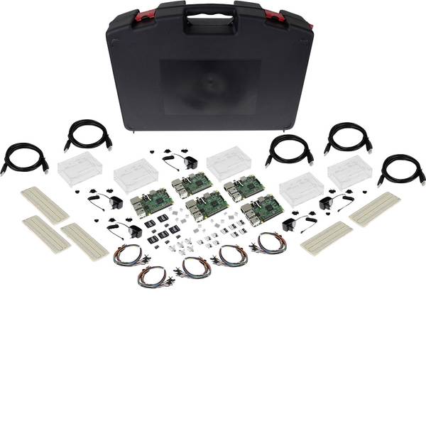 Schede di sviluppo e Single Board Computer - Raspberry Pi® 3 Modello B Advanced Set 1 GB con custodia, alimentatore incluso - Schede di sviluppo e Single Board Computer - Raspberry Pi® 3 Modello B Advanced Set 1 GB con custodia, alimentatore incluso -