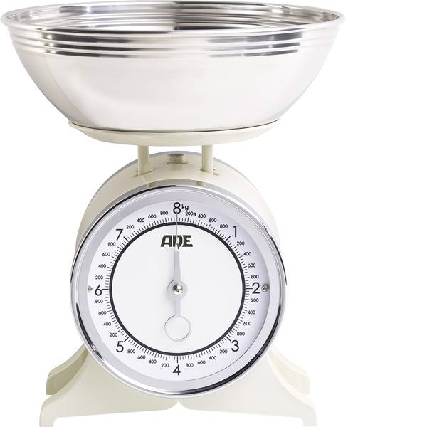 Bilance da cucina - ADE KM 1500 Anna Bilancia da cucina analogica, con contenitore di misurazione Portata max.=8 kg crema - Bilance da cucina - ADE KM 1500 Anna Bilancia da cucina analogica, con contenitore di misurazione Portata max.=8 kg crema -