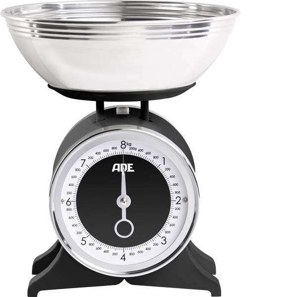 Bilance da cucina - ADE KM 1501 Anna Bilancia da cucina analogica, con contenitore di misurazione Portata max.=8 kg Nero - Bilance da cucina - ADE KM 1501 Anna Bilancia da cucina analogica, con contenitore di misurazione Portata max.=8 kg Nero -