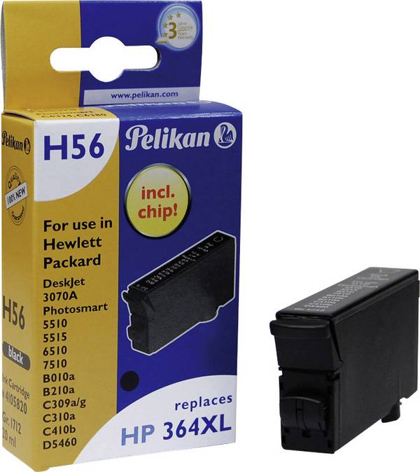 Pelikan 4105820 Nero Inchiostro a base di pigmento 1 pz Rinnovato Compatibile Cartuccia di inchiostro Nero 4105820