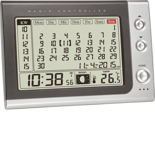 Sveglie - TFA 60.2529.54 Radiocontrollato Sveglia Antracite, Argento Tempi di allarme 1 - Sveglie - TFA 60.2529.54 Radiocontrollato Sveglia Antracite, Argento Tempi di allarme 1 -