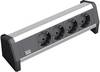 Bachmann 339.1000 Multipresa 4 vie Nero, Alluminio Schuko 1 pz.
