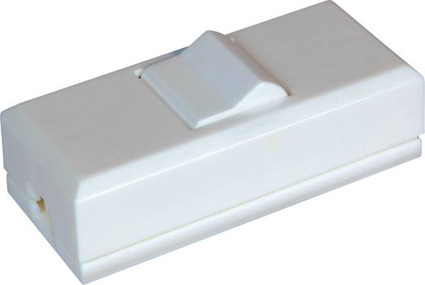 interBär 8075-008.01 Interruttore a filo passante  Bianco 1 x Off / On 2 A   1 pz.