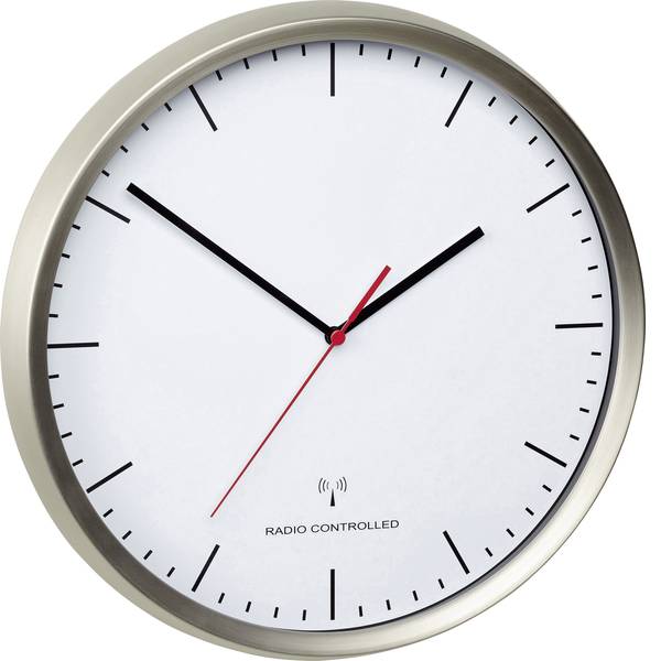 Orologi da parete - TFA 60.3521.02 Radiocontrollato Orologio da parete 30.5 cm x 4.8 cm Acciaio inox (spazzolato) Movimento silenzioso - Orologi da parete - TFA 60.3521.02 Radiocontrollato Orologio da parete 30.5 cm x 4.8 cm Acciaio inox (spazzolato) Movimento silenzioso -