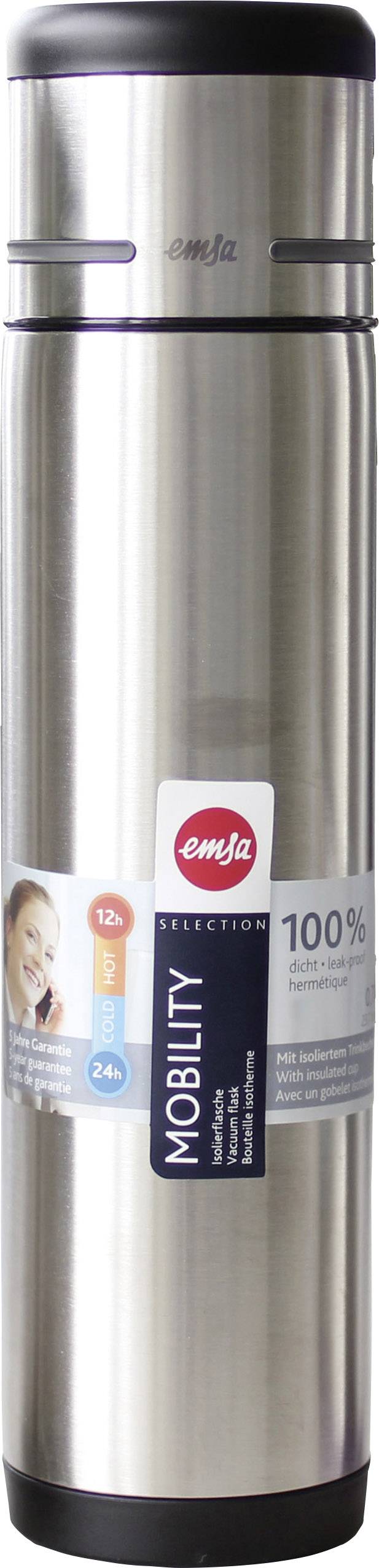 Emsa Mobility Bottiglia termica, thermos, Contenitore termico Nero, Antracite 1 l 486408-0