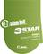 Etichetta verde con logo 'Adam Hall Cables', testo '3 Star Series', 'High Quality Cable', sito web 'www.adamhall.com'.