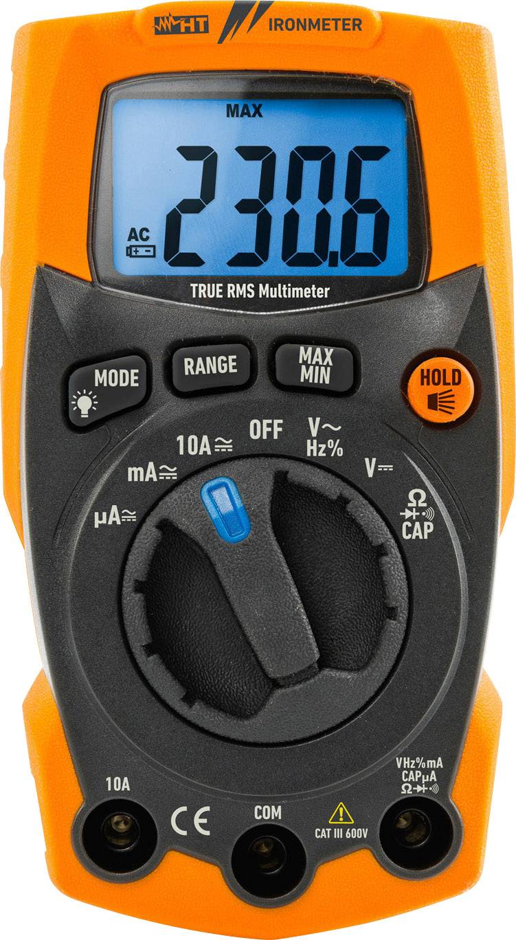 HT Instruments IRONMETER Aktion MiniLite Multimetro portatile Calibrato (ISO) digitale CAT III 600 V Display (Counts): 4000