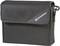 Borsa nera rettangolare con chiusura a strappo, patta diagonale e logo 'Bresser'. Presenta un moschettone laterale.