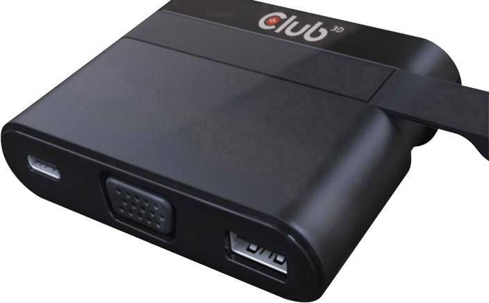 CLUB3D USB Type C to VGA + USB 3.0 + USB Type C Charging Mini Dock-1