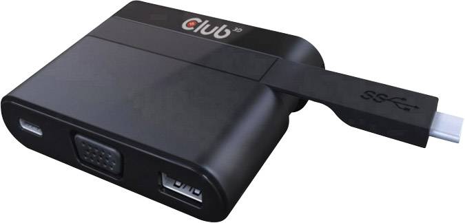 CLUB3D USB Type C to VGA + USB 3.0 + USB Type C Charging Mini Dock-0