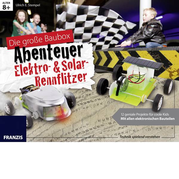 Kit esperimenti e pacchetti di apprendimento - Franzis Verlag 65357 Elektro- & Solar-Rennflitzer Scatola per il fai da te da 8 anni - Kit esperimenti e pacchetti di apprendimento - Franzis Verlag 65357 Elektro- & Solar-Rennflitzer Scatola per il fai da te da 8 anni -