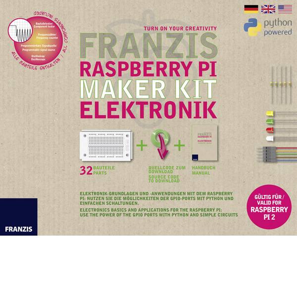 Kit esperimenti e pacchetti di apprendimento - Franzis Verlag 65339 Raspberry Pi Maker Kit Elektronik Kit per i Makers da 14 anni - Kit esperimenti e pacchetti di apprendimento - Franzis Verlag 65339 Raspberry Pi Maker Kit Elektronik Kit per i Makers da 14 anni -