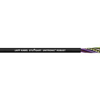 Cavo nero con etichetta 'LAPP KABEL STUTTGART UNITRONIC ROBUST' e conduttori colorati all'estremità destra.