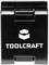 Copertura nera in plastica con logo bianco del marchio 'TOOLCRAFT'.