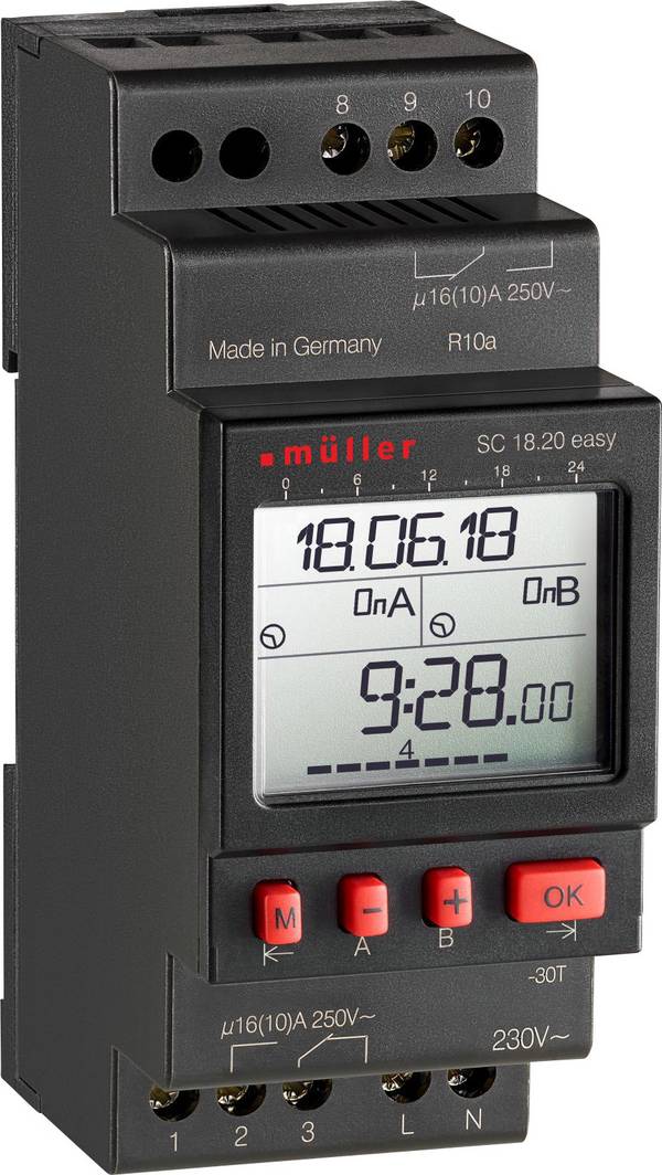 Müller SC 18.20 easy 230V 50-60Hz Timer per guida DIN  230 V/AC 4000 W