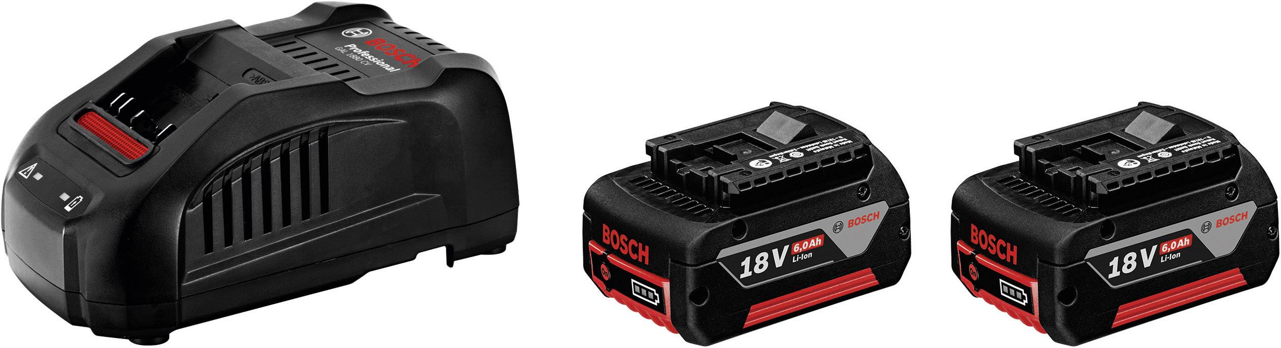 Bosch Professional 1600A00B8L GBA + GAL 1880 CV Batteria per elettroutensile 18 V 6 Ah Li-Ion